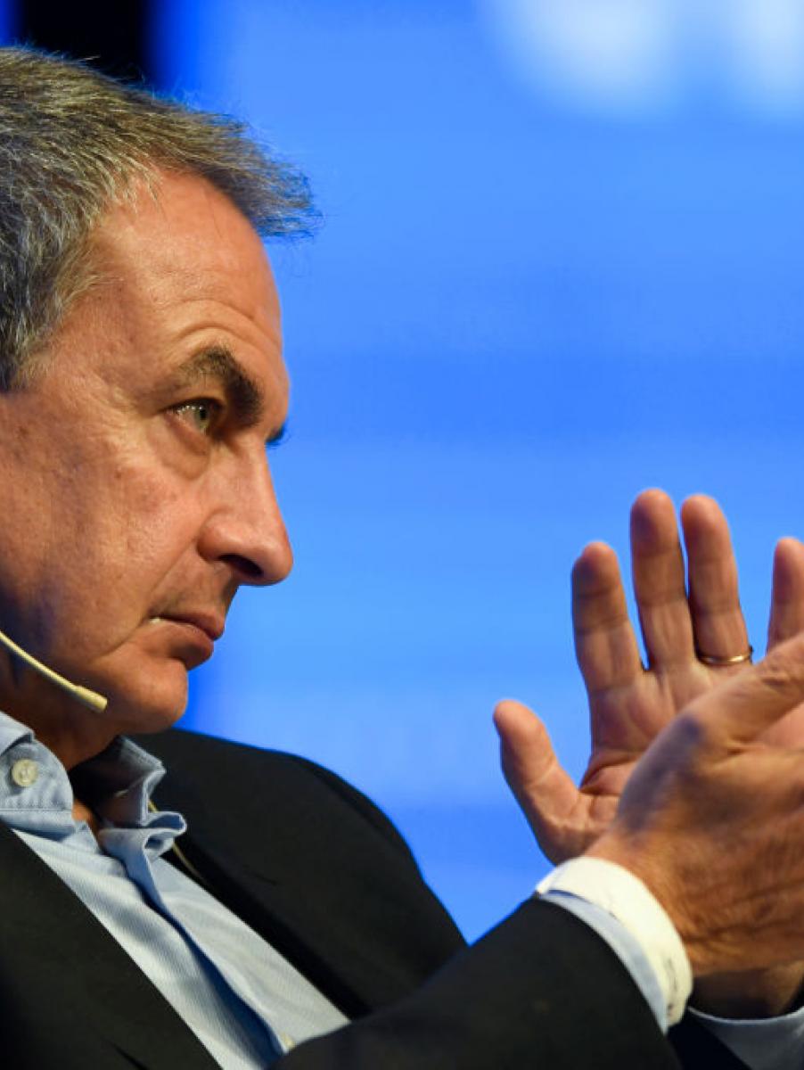 BUENOS AIRES, ARGENTINA - AUGUST 18: Former Prime Minister of Spain Jose Luis Rodríguez Zapatero attends a seminar on inclusion and diversity organized by CELAC (Community of Latin American and Caribbean States) at CCK on August 18, 2022 in Buenos Aires, Argentina. (Photo by Gustavo Garello/Getty Images)