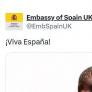 Más de 51.000 'me gusta' se lleva la Embajada de España en Londres al celebrar con esta foto el pase a cuartos del Mundial