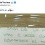 Roban por segunda vez el felpudo a una vecina de Vigo y esta se ve obligada a poner un cartel que es pura educación