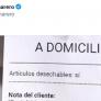 Pide unos raviolis para llevar a un restaurante y la nota que añade es de tener más cara que espalda