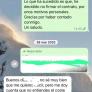Un camarero se va de la empresa en periodo de prueba y recibe del jefe este inesperado WhatsApp
