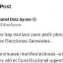 Ayuso publica este polémico tuit en plena jornada de reflexión: un historiador le da una réplica de las que no se olvidan