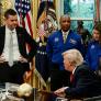 Trump se burla de las orejas del jefe de la NASA en plena recepción en el Despacho Oval
