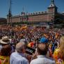 Polémica por la pancarta que se ha visto durante la manifestación contra Sánchez en Madrid