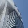 Desalojada la Torre Moeve de Madrid, una de las cuatro torres, por un incendio