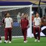 Los jugadores de la Selección ven la predicción del público del Portugal-España en una pantalla: la reacción es para verla
