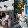 Un suizo de 48 años construye un pueblo griego en miniatura en su jardín, con bar incluido: sus amigos suben fotos y cuelan que están de vacaciones