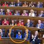 Pedro Sánchez termina su intervención y la ministra Margarita Robles es la única que no le aplaude