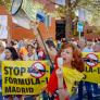 Ione Belarra, en la protesta contra la F1 en Madring: "Este es un modelo que hace esta ciudad invivible porque están construyéndola para los turistas"