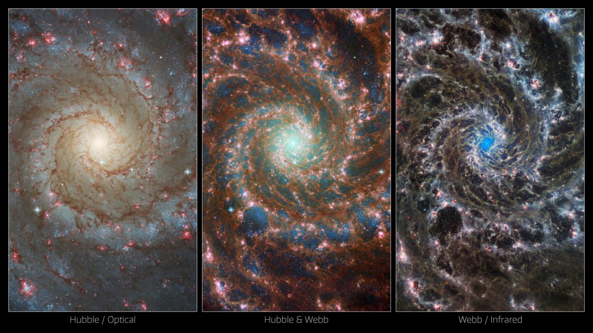 El telescopio Hubble capta tres imágenes de una supernova en diferentes ...