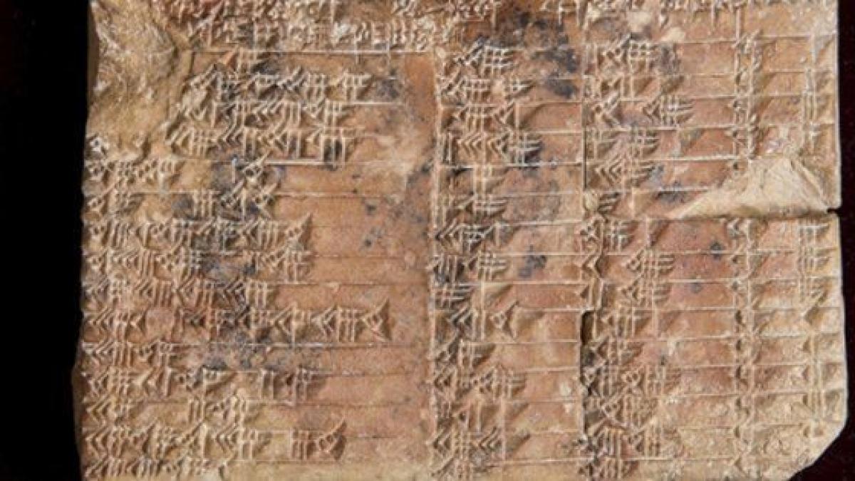 Esta tablilla de 3.700 años es el problema matemático más antiguo del mundo