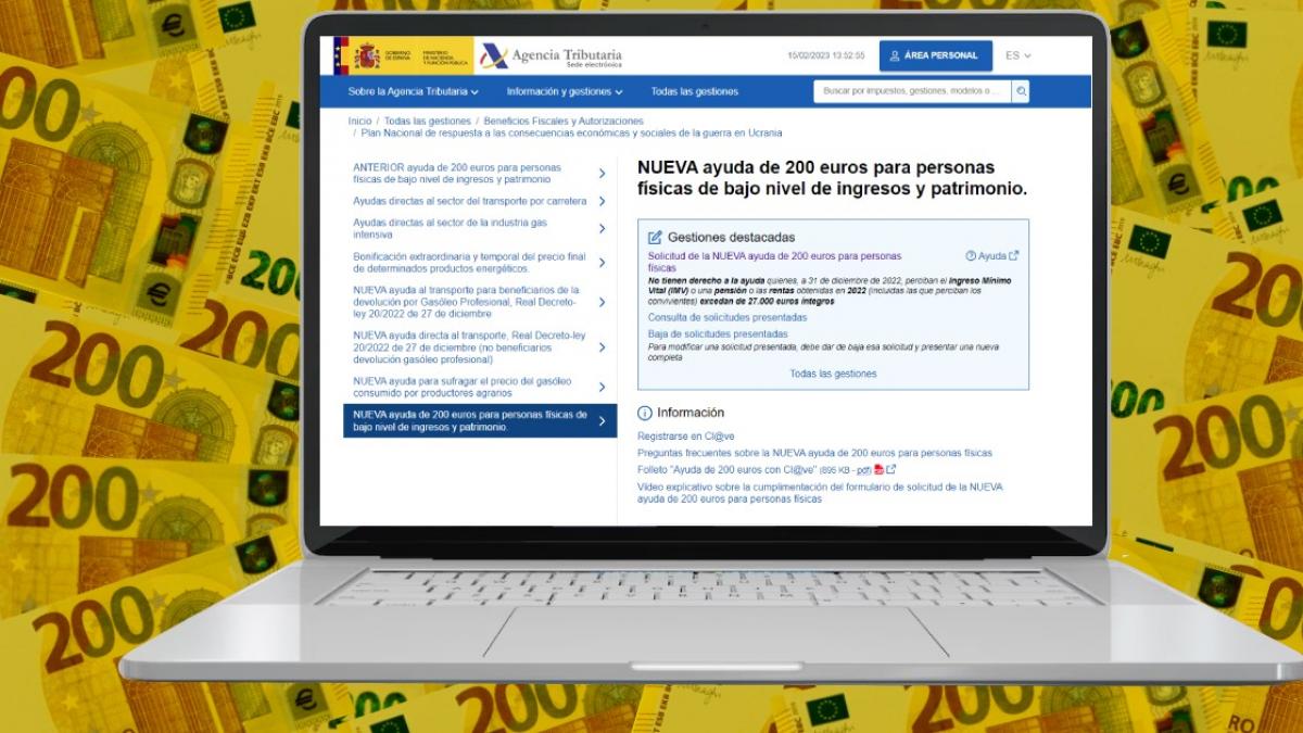 Cómo rellenar el formulario de solicitud de la ayuda de 200 euros en la ...