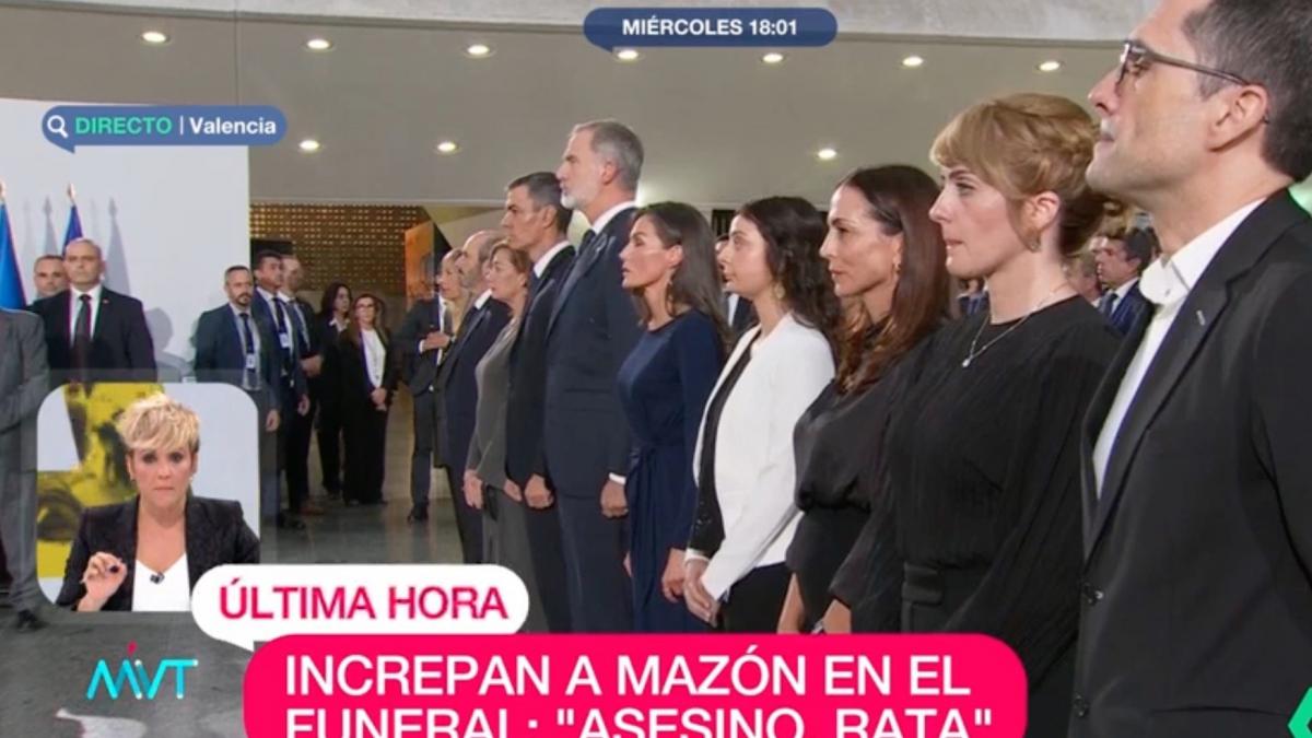 Cristina Pardo reacciona a los insultos a Mazón durante el funeral de Estado y hace esta comparación con los reyes