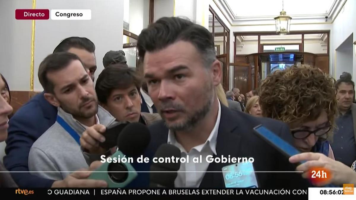 Rufián destroza a Mazón cuando se cumple un año de la DANA y señala a sus dos cómplices necesarios