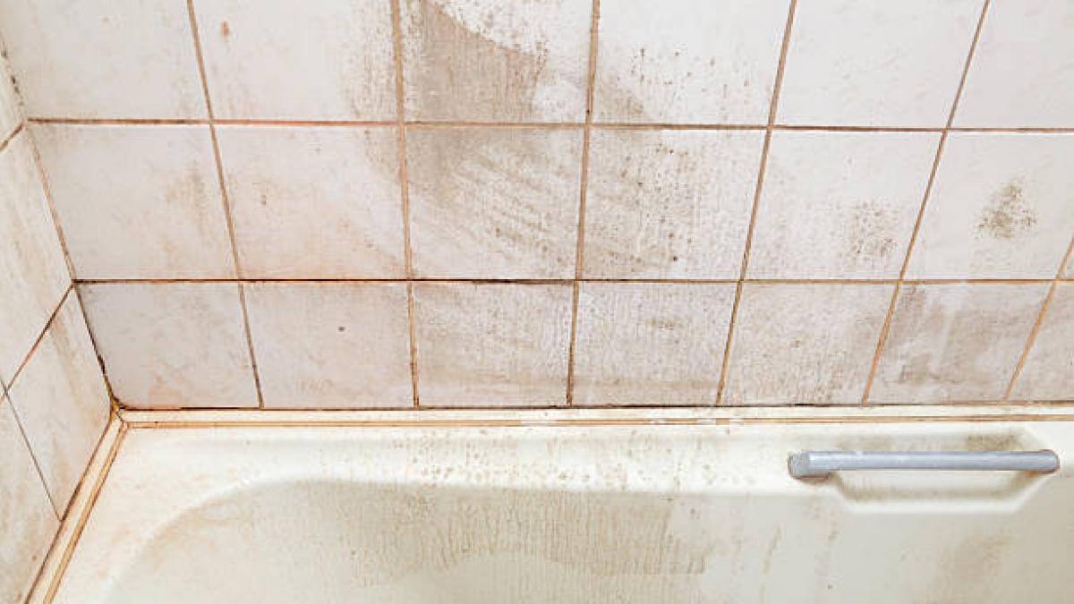 Las manchas negras del sellador del baño se pueden ir por la noche sin necesidad de frotar