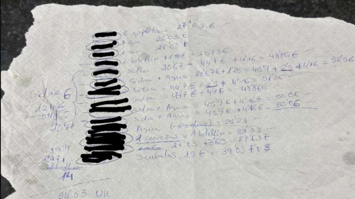 Van 15 profesores a comer a un restaurante, piden la cuenta y los del local no dan crédito a cómo han pedido pagar