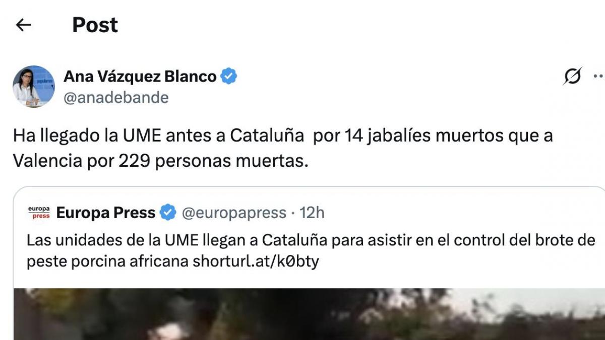 Joan Baldoví arrasa con su respuesta a este comentario de la diputada del PP Ana Vázquez sobre la UME