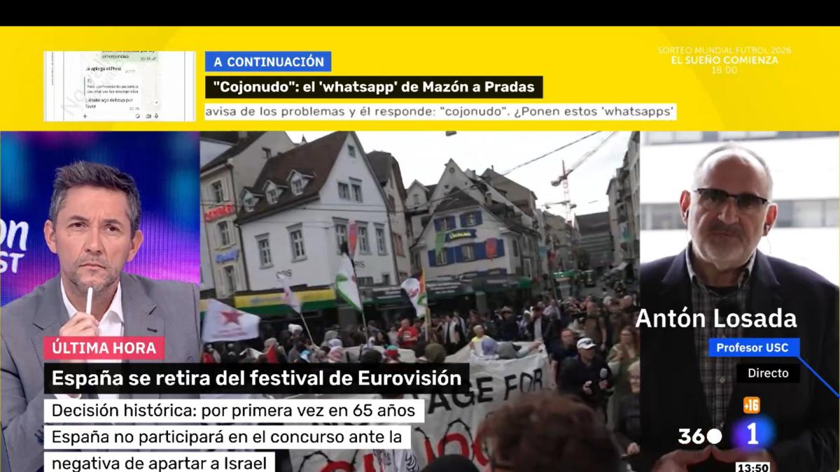 Antón Losada utiliza una  expresión técnica  de Galicia para definir la salida de Eurovisión pero es tan claro que lo entenderán en toda España