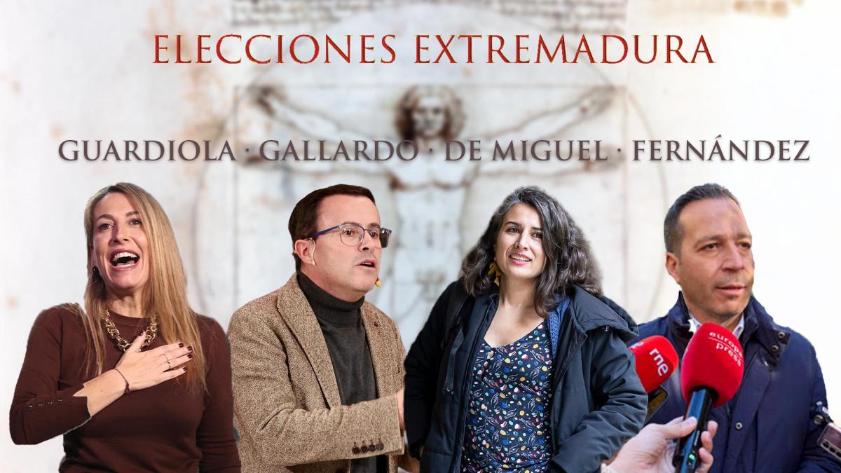 Dulce introducción al caos: estos son los principales candidatos a las elecciones de Extremadura del 21 de diciembre