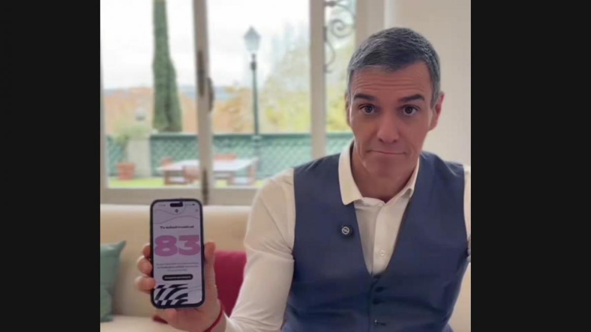 A Pedro Sánchez le salen 83 años musicales en el 'Spotify Wrapped' y lo que dice justo después revienta el contador de 'me gusta'