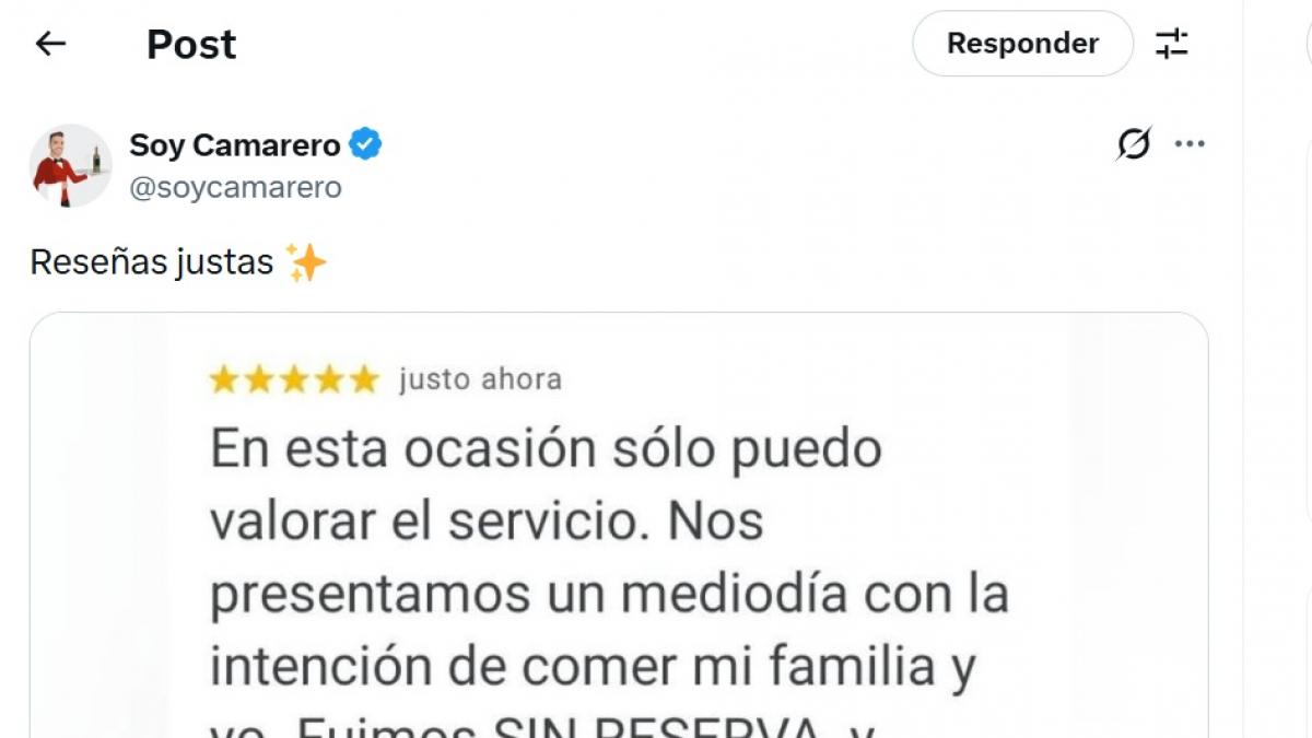 Un cliente se queda sin mesa en un restaurante y lo que hace justo después es para enseñar en los colegios