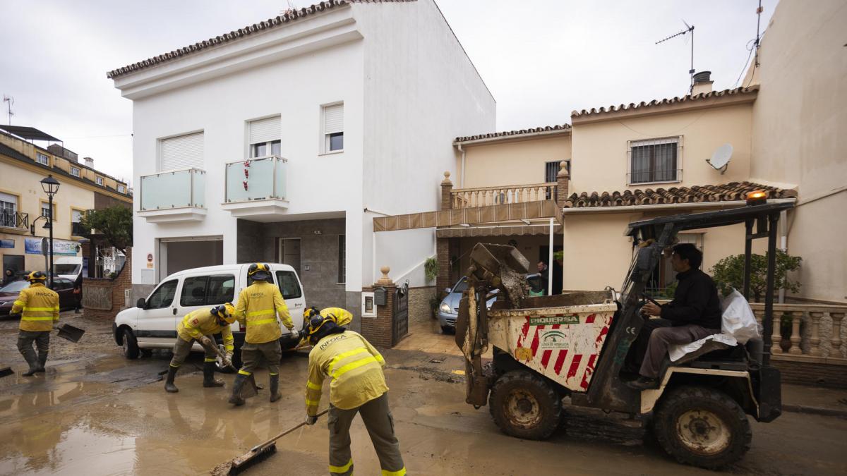 En busca de dos personas desaparecidas en Alhaurín el Grande (Málaga) a causa del temporal
