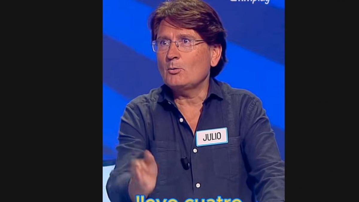 Le dicen a un concursante de  Atrápame si puedes  que envíe su saludo y su respuesta es para darle un programa aparte