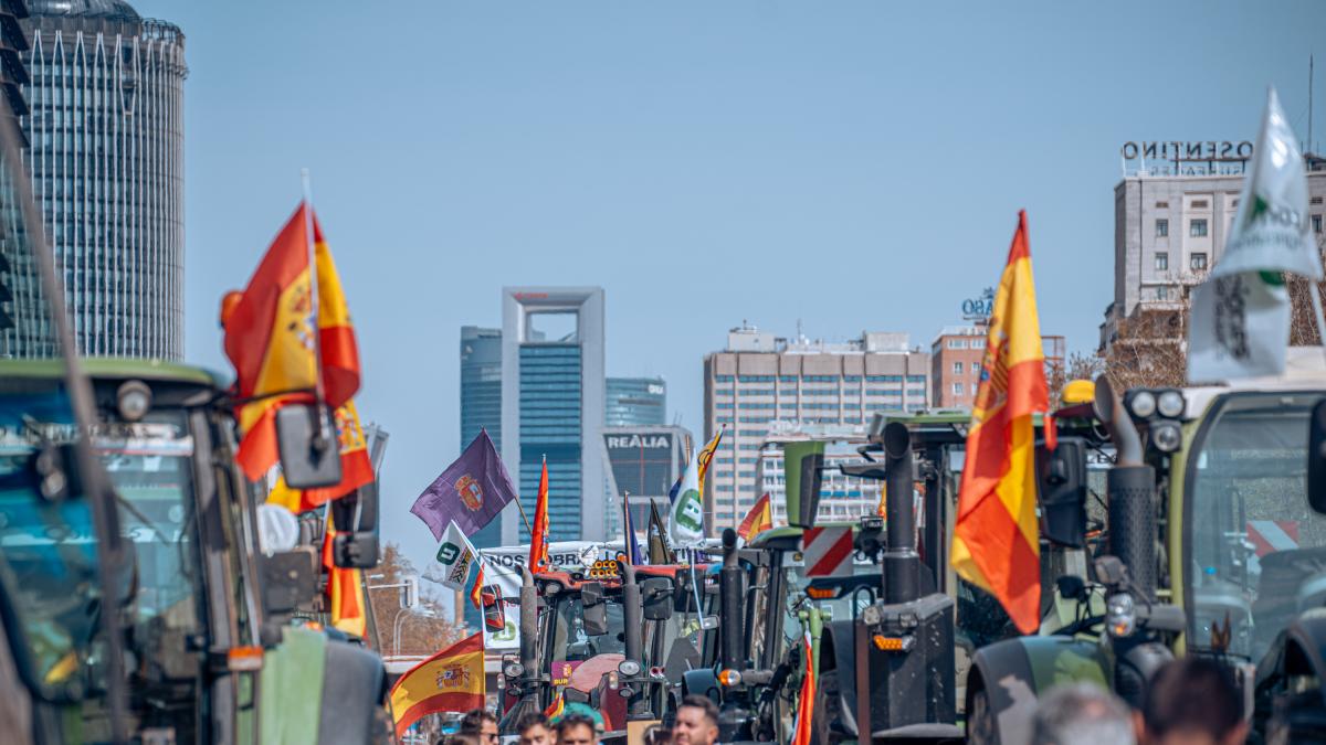Estas son las calles y carreteras cortadas por la tractorada en Madrid hoy