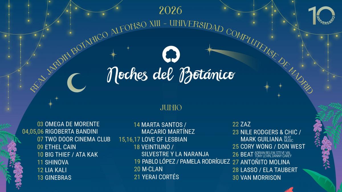 John Legend, The Kooks, María Becerra o Yerai Cortés completan el cartel de la 10ª edición de Noches del Botánico
