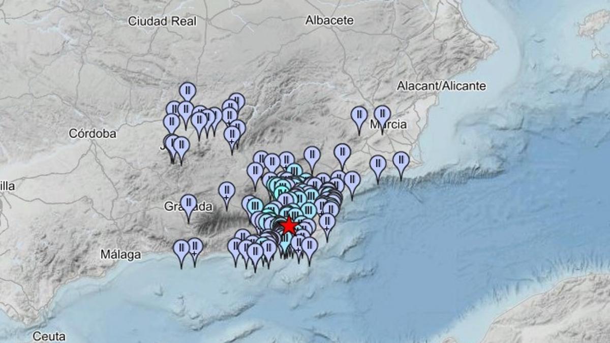 Un terremoto de magnitud 4,3 hace temblar Andalucía y Murcia