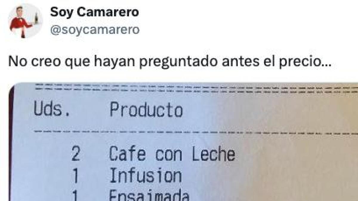 Pagan un pastón por un café y se abre el debate: "Nos parece que preguntar el precio de las consumiciones es de pobres"