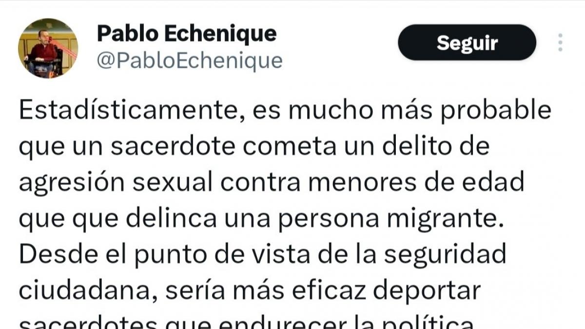 La Audiencia de Madrid absuelve a Pablo Echenique del delito de odio por su tuit sobre curas y pederastia