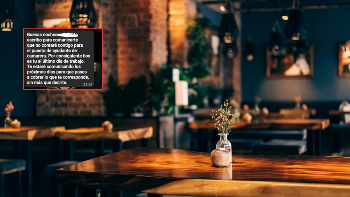 Despide a una camarera sin previo aviso, no le quiere dar el motivo y cuando al final se lo dice genera una indignación tremenda