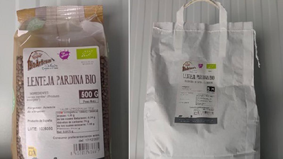 La AESAN advierte de la presencia de trigo y otros cereales sin etiquetar en unos lotes de lentejas pardinas de la marca BioArtesa