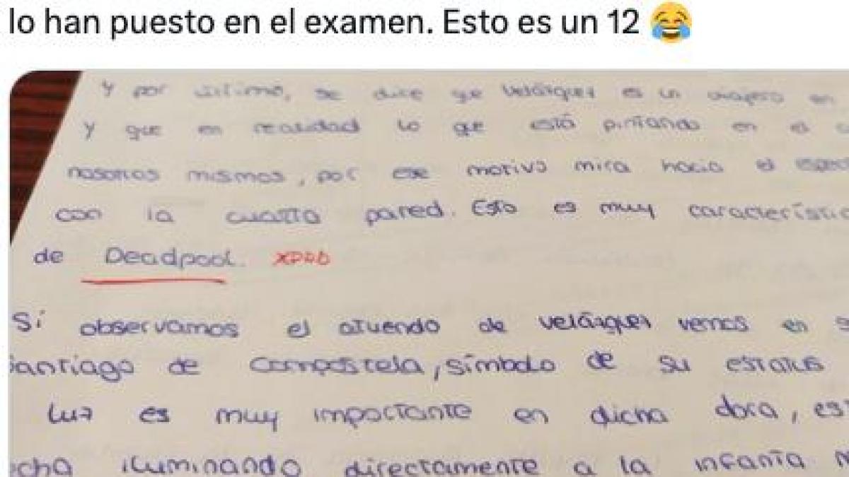 Un profesor de Historia comparte la referencia que ha dejado un alumno al hablar de 'Las meninas': "Esto es un 12"