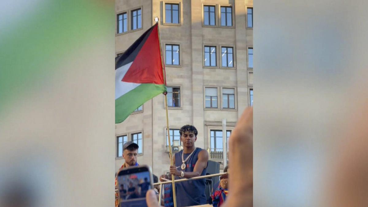Israel carga contra Lamine Yamal y le acusa de "incitar el odio" contra Israel por ondear la bandera de Palestina
