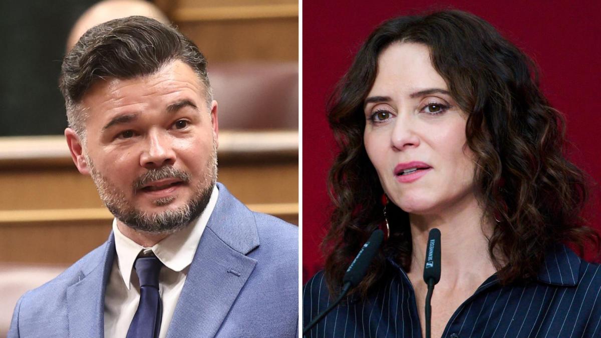 Preguntan a Rufián por un trabajo en el debería acabar Ayuso tras la política: su respuesta, directa a donde más duele