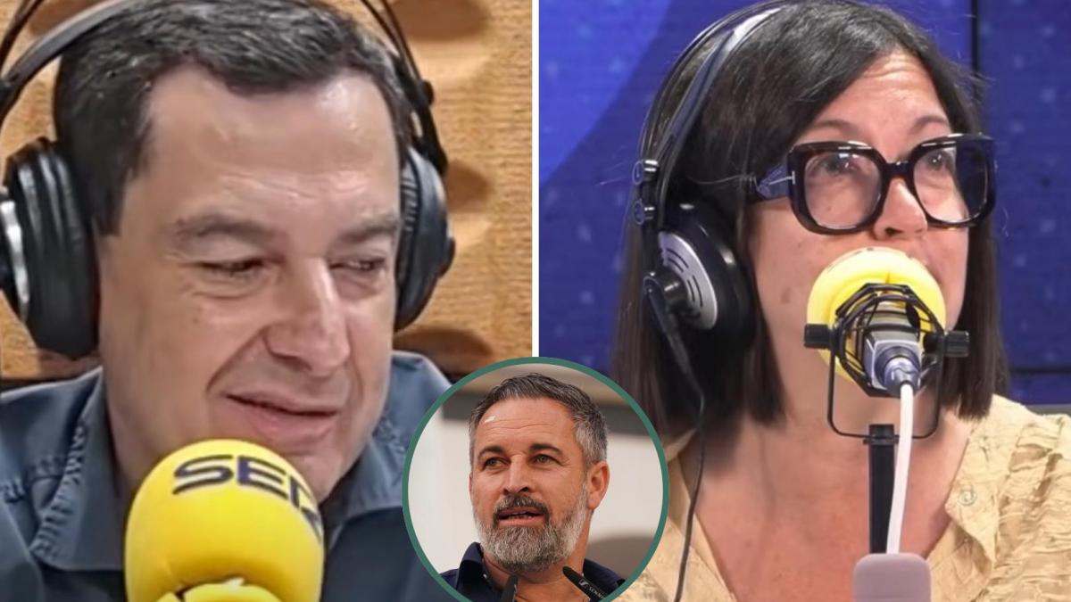 Juanma Moreno salta al momento cuando Àngels Barceló le menciona a Vox