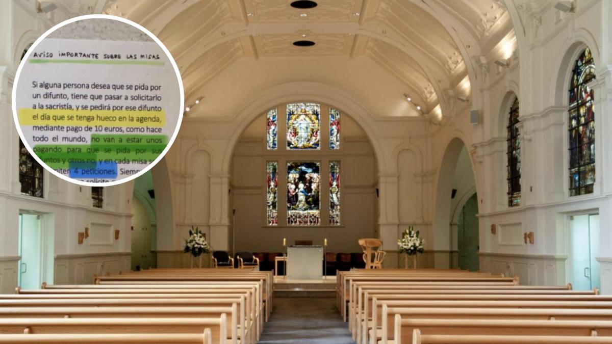 El cartel que han puesto en una parroquia de Galicia es para que baje dios y lo vea