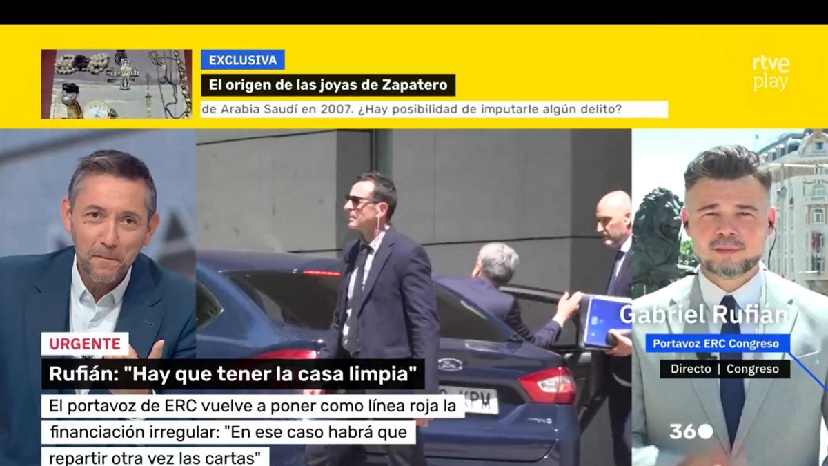 Gabriel Rufián deja sin palabras a Javier Ruiz al responder si va a dejar ERC