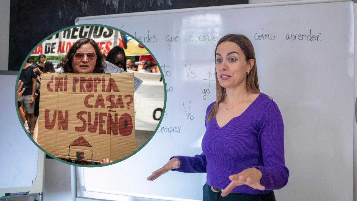 Paula, profesora interina en Murcia:  Con sueldos mileuristas y alquileres de 800 euros por un zulo, estamos quemados y los alumnos no tienen la mejor educación 