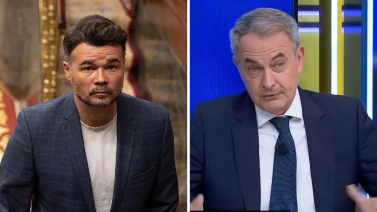 Preguntan a Gabriel Rufián por la entrevista a Zapatero y responde contundente: "Un regalo de cortería es una cesta de Navidad"