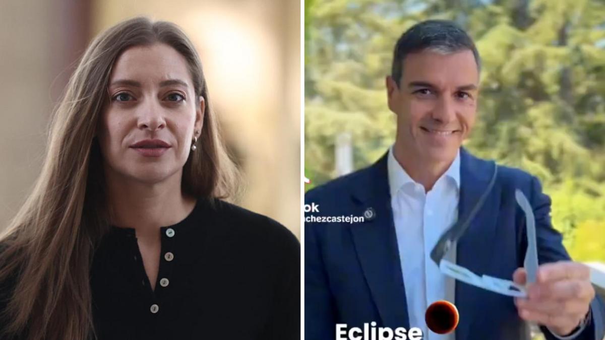 Ester Muñoz critica un vídeo de Sánchez sobre el eclipse diciendo que es para no hablar de Ceuta y le pillan: es de hace más de un mes