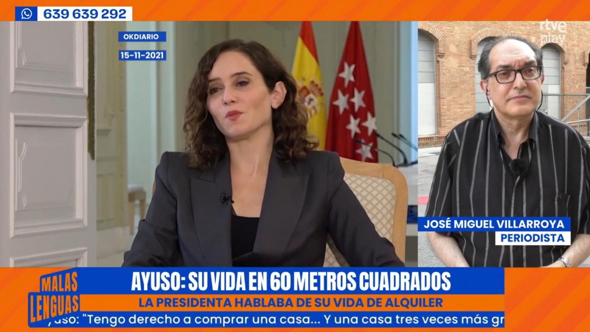Villarroya escucha lo que decía Ayuso sobre vivir de alquiler y no puede contenerse: "Gracias a los comunistas ahora tiene dos áticos"
